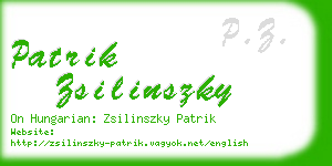 patrik zsilinszky business card